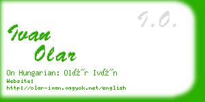 ivan olar business card